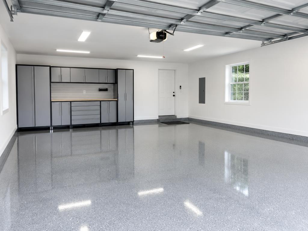Garage floor after coating